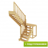 Лестница К-004м/3 с подступенками, проём 1820х2700, высота 2925-3120