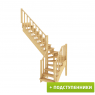 Лестница К-021м с подступенками, проём 920х2700, высота 2925-3120