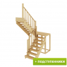 Лестница К-004м/1 с подступенками, проём 1820х2480, высота 2925-3120