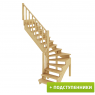 Лестница К-001м/2 с подступенками, проём 2480х1170, высота 2730-2925
