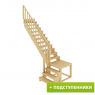 Лестница К-002м/1 с подступенками, проём 3360х920, высота 2925-3120